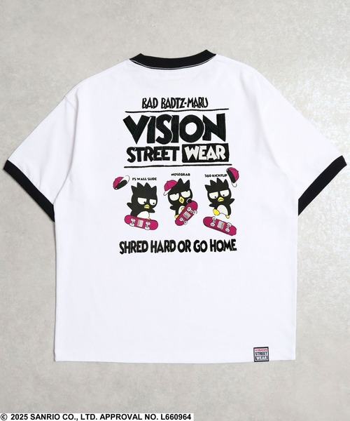 VISION STREET WEAR（ヴィジョンストリートウェア）の「VISION STREET WEAR×Sanrio charactersコラボ ハローキティ・クロミ・バッドばつ丸キャラクタープリントTシャツ（Tシャツ/カットソー・メンズ・ホワイト/ホワイト系その他/ホワイト系その他3/ブラック系その他4/ブラック/ブラック系その他2/ホワイト系その他5/ブラック系その他/ホワイト系その他2/ブラック系その他3/ホワイト系その他4/ブラック系その他5・M/L）」の3枚目の写真