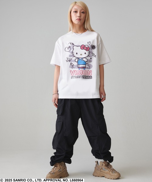 VISION STREET WEAR（ヴィジョンストリートウェア）の「VISION STREET WEAR×Sanrio charactersコラボ ハローキティ・クロミ・バッドばつ丸キャラクタープリントTシャツ（Tシャツ/カットソー・メンズ・ホワイト/ホワイト系その他/ホワイト系その他3/ブラック系その他4/ブラック/ブラック系その他2/ホワイト系その他5/ブラック系その他/ホワイト系その他2/ブラック系その他3/ホワイト系その他4/ブラック系その他5・M/L）」の18枚目の写真