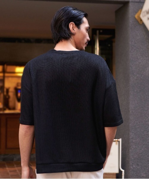 CavariA(キャバリア)の「『CavariA/キャバリア』身頃ZIP切り替え半袖TEE(Tシャツ/カットソー・メンズ・グレー/ブルー/ブラック・L/M)」の5枚目の写真
