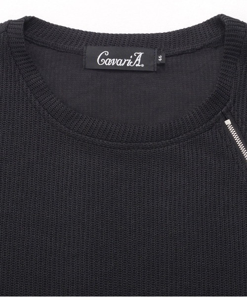 CavariA(キャバリア)の「『CavariA/キャバリア』身頃ZIP切り替え半袖TEE(Tシャツ/カットソー・メンズ・グレー/ブルー/ブラック・L/M)」の16枚目の写真