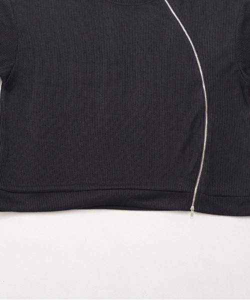 CavariA(キャバリア)の「『CavariA/キャバリア』身頃ZIP切り替え半袖TEE(Tシャツ/カットソー・メンズ・グレー/ブルー/ブラック・L/M)」の18枚目の写真