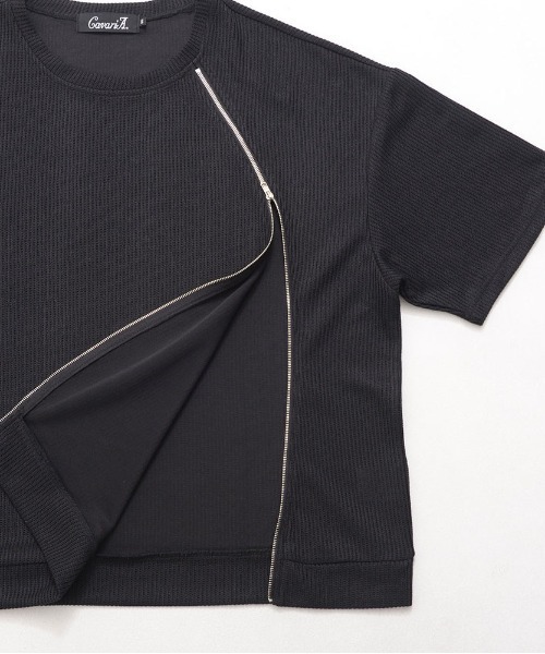 CavariA(キャバリア)の「『CavariA/キャバリア』身頃ZIP切り替え半袖TEE(Tシャツ/カットソー・メンズ・グレー/ブルー/ブラック・L/M)」の20枚目の写真