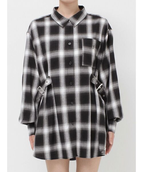 jouetie（ジュエティ）の「ウエストベルトチェックシャツ（シャツ/ブラウス・レディース・レッド/ブラウン/ブラック・MEDIUM）」の21枚目の写真