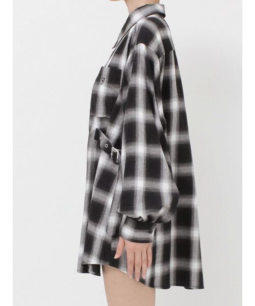 jouetie（ジュエティ）の「ウエストベルトチェックシャツ（シャツ/ブラウス・レディース・レッド/ブラウン/ブラック・MEDIUM）」の22枚目の写真