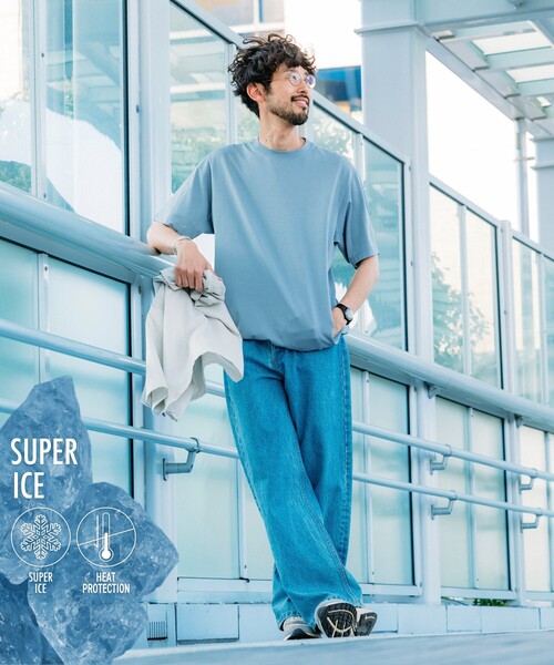 FREAK'S STORE（フリークスストア）の「SUPER ICE CREW NECK TEE/スーパーアイス クルーネックTシャツ（Tシャツ/カットソー・メンズ・ホワイト/ブラック/ブラウン/サックスブルー/チャコール・MEDIUM/LARGE）」の5枚目の写真