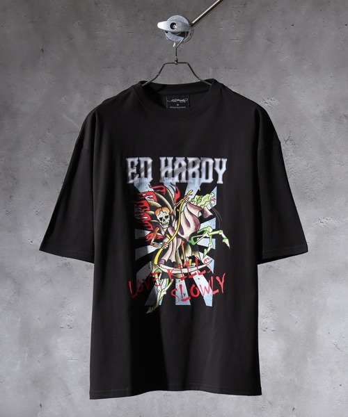 Ed Hardy(エドハーディー)の「ED HARDY バンドTシャツ(Tシャツ/カットソー・メンズ・ブラック系1/グレー系1/ブラック系3/ブラック系2/グレー系2/グレー系3・L/M)」の3枚目の写真