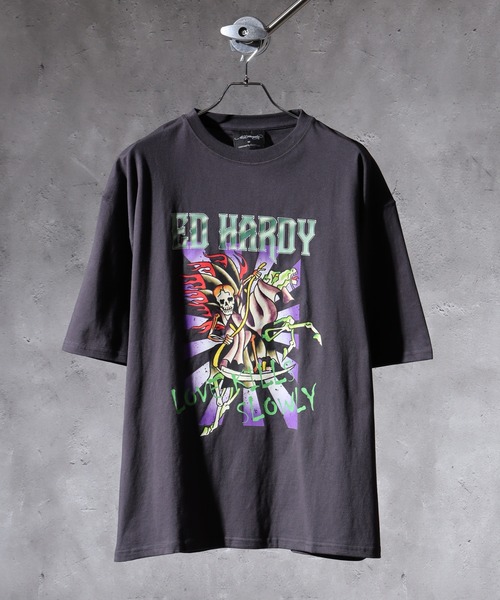 Ed Hardy(エドハーディー)の「ED HARDY バンドTシャツ(Tシャツ/カットソー・メンズ・ブラック系1/グレー系1/ブラック系3/ブラック系2/グレー系2/グレー系3・L/M)」の6枚目の写真