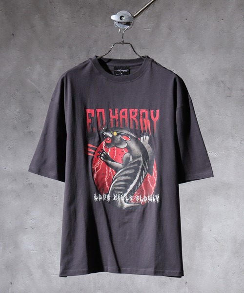 Ed Hardy(エドハーディー)の「ED HARDY バンドTシャツ(Tシャツ/カットソー・メンズ・ブラック系1/グレー系1/ブラック系3/ブラック系2/グレー系2/グレー系3・L/M)」の15枚目の写真