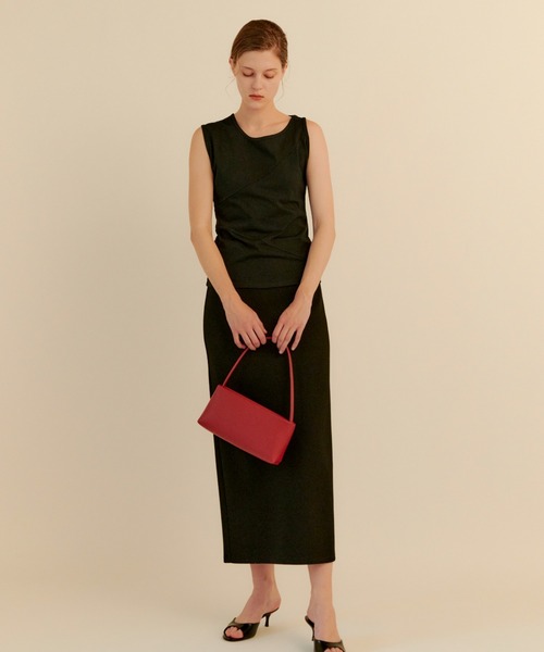 kiehtova（キエトヴァ）の「【kiehtova】BREEZE COTTON BLOCKING TANK TOPS/ブリーズ コットン ブロッキング タンク（タンクトップ・レディース・ブラック/ホワイト・FREE）」の14枚目の写真