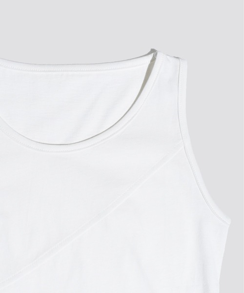 kiehtova（キエトヴァ）の「【kiehtova】BREEZE COTTON BLOCKING TANK TOPS/ブリーズ コットン ブロッキング タンク（タンクトップ・レディース・ブラック/ホワイト・FREE）」の16枚目の写真