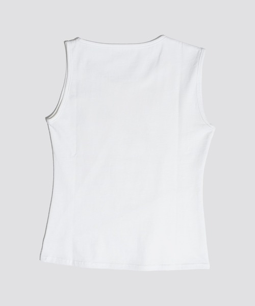 kiehtova（キエトヴァ）の「【kiehtova】BREEZE COTTON BLOCKING TANK TOPS/ブリーズ コットン ブロッキング タンク（タンクトップ・レディース・ブラック/ホワイト・FREE）」の7枚目の写真