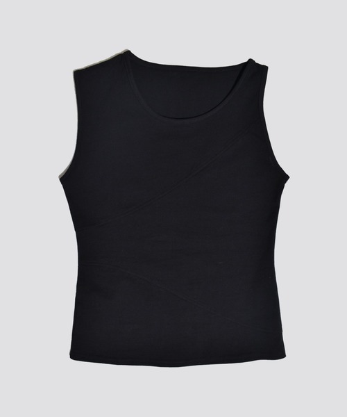 kiehtova（キエトヴァ）の「【kiehtova】BREEZE COTTON BLOCKING TANK TOPS/ブリーズ コットン ブロッキング タンク（タンクトップ・レディース・ブラック/ホワイト・FREE）」の8枚目の写真