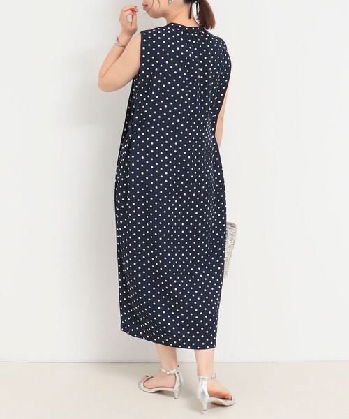 MICO COULIER（ミコクリエ）の「ドットサイドベルトワンピース（ワンピース・レディース・ベージュ系その他/ブルー系その他・38）」の14枚目の写真