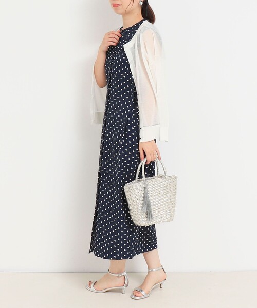 MICO COULIER（ミコクリエ）の「ドットサイドベルトワンピース（ワンピース・レディース・ベージュ系その他/ブルー系その他・38）」の15枚目の写真