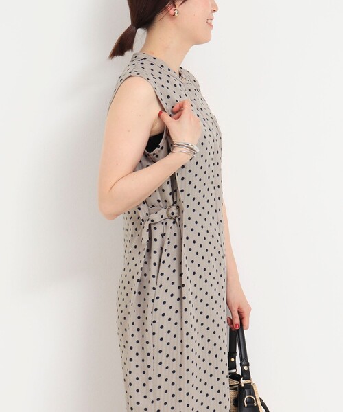 MICO COULIER（ミコクリエ）の「ドットサイドベルトワンピース（ワンピース・レディース・ベージュ系その他/ブルー系その他・38）」の22枚目の写真
