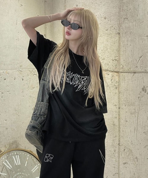 KsG（ケーエスジー）の「ドルマンレタリングTシャツ（Tシャツ/カットソー・レディース・ブラック/ベージュ・X-LARGE/LARGE/MEDIUM）」の20枚目の写真