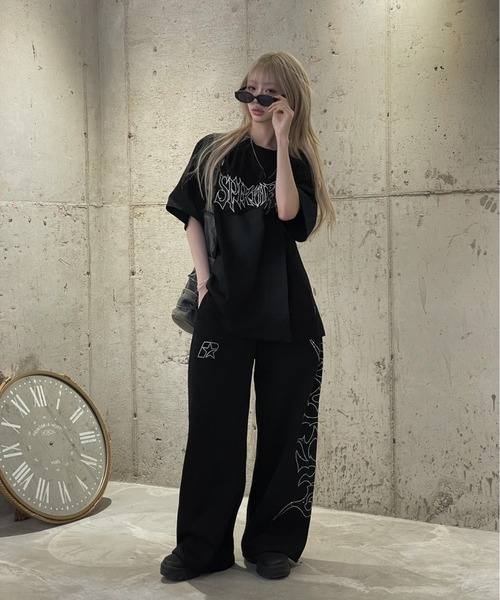 KsG（ケーエスジー）の「ドルマンレタリングTシャツ（Tシャツ/カットソー・レディース・ブラック/ベージュ・X-LARGE/LARGE/MEDIUM）」の22枚目の写真