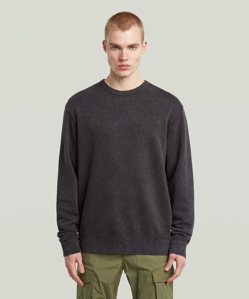 WASHED SWEATER/ヴィンテージライクウォッシュド加工オーバーダイ 