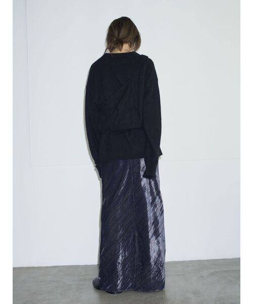 Htage（テージ）の「【Htage】フォックス混ビスチェレイヤードニット（ニット/セーター・レディース・ブラック/ライトグレー・FREE）」の8枚目の写真