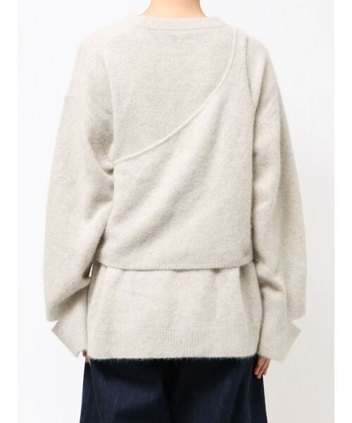 Htage（テージ）の「【Htage】フォックス混ビスチェレイヤードニット（ニット/セーター・レディース・ブラック/ライトグレー・FREE）」の11枚目の写真