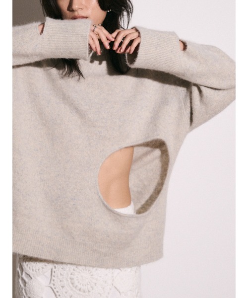 Htage（テージ）の「【Htage】フォックス混ビスチェレイヤードニット（ニット/セーター・レディース・ブラック/ライトグレー・FREE）」の19枚目の写真