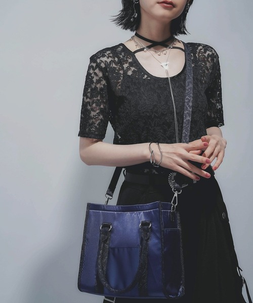 HARE（ハレ）の「マルチポケットミニトートバッグ(HARE)（トートバッグ・レディース・ブラック/レッド/ブルー・FREE）」の9枚目の写真