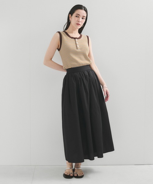 Healthknit(ヘルスニット)の「【Healthknit/ヘルスニット】別注/ヘンリーボーダータンクトップ(Tシャツ/カットソー・レディース・パープル系その他2/オレンジ系その他2・FREE)」の4枚目の写真