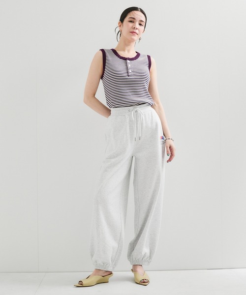Healthknit(ヘルスニット)の「【Healthknit/ヘルスニット】別注/ヘンリーボーダータンクトップ(Tシャツ/カットソー・レディース・パープル系その他2/オレンジ系その他2・FREE)」の5枚目の写真