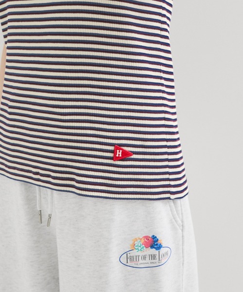 Healthknit(ヘルスニット)の「【Healthknit/ヘルスニット】別注/ヘンリーボーダータンクトップ(Tシャツ/カットソー・レディース・パープル系その他2/オレンジ系その他2・FREE)」の14枚目の写真