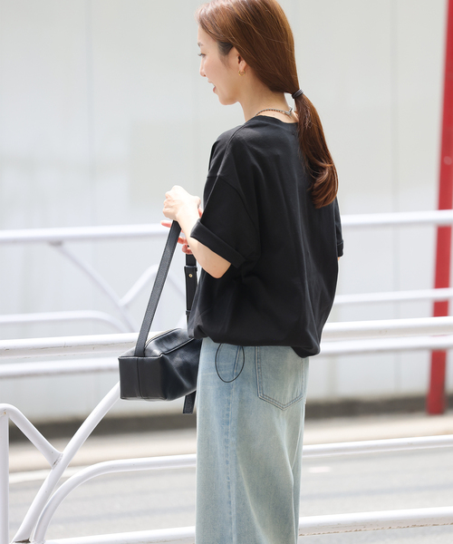 JOURNAL STANDARD relume（ジャーナルスタンダード　レリューム）の「［25AW新作 / 抗菌防臭 / 接触冷感］OEドロストコクーンプルオーバー（Tシャツ/カットソー・レディース・ブラウン/ブラック・FREE）」の9枚目の写真