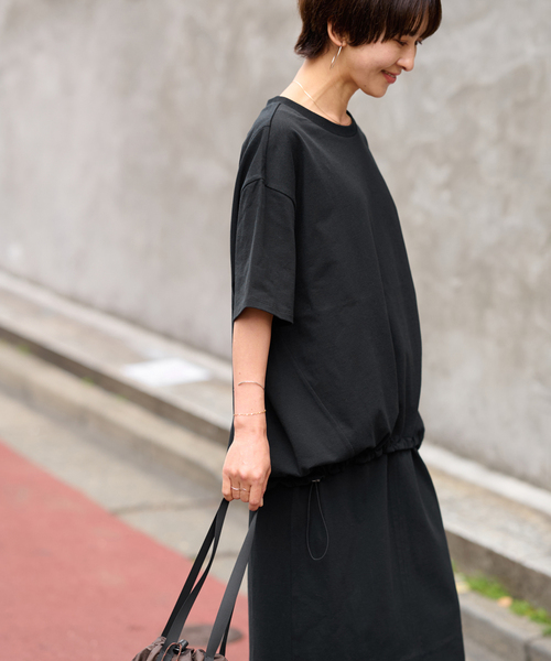 JOURNAL STANDARD relume（ジャーナルスタンダード　レリューム）の「［25AW新作 / 抗菌防臭 / 接触冷感］OEドロストコクーンプルオーバー（Tシャツ/カットソー・レディース・ブラウン/ブラック・FREE）」の17枚目の写真