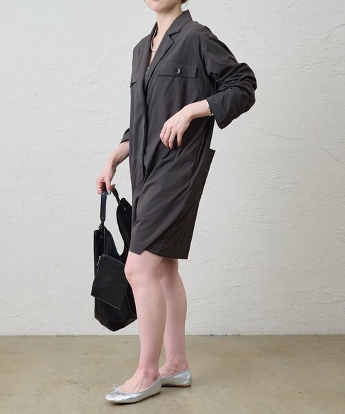 SHENERY（シーナリー）の「ジャケットオールインワン（サロペット/オーバーオール・レディース・チャコールグレー/ベージュ・FREE）」の7枚目の写真