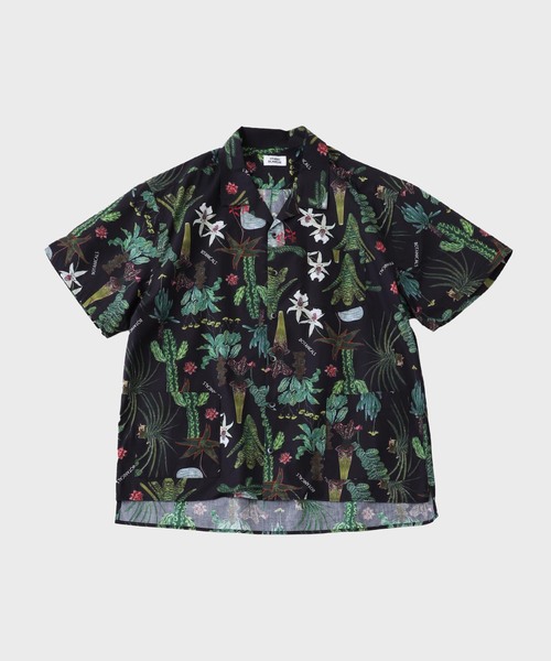 CAPERTICA ダークブラウン 半袖シャツ ベーセーストック B.C STOCK TEC LINO AKIHA 半袖 オープン