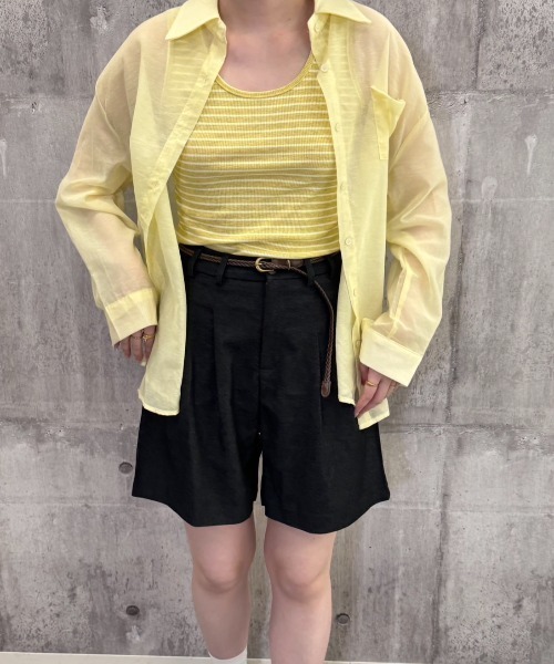FMiBL(ファミル)の「ベルト付きハーフパンツ(その他パンツ・レディース・ブラック・FREE)」の4枚目の写真