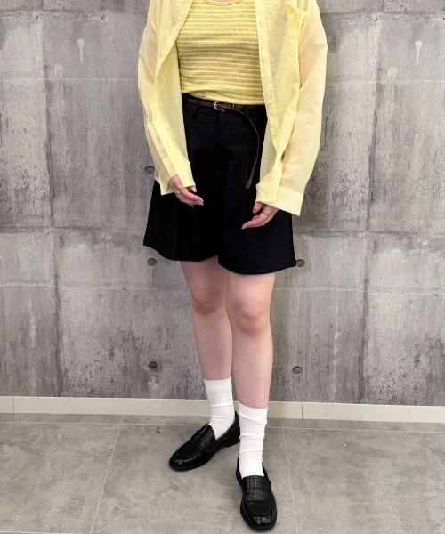 FMiBL(ファミル)の「ベルト付きハーフパンツ(その他パンツ・レディース・ブラック・FREE)」の5枚目の写真