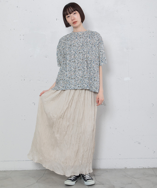 POU DOU DOU(プードゥドゥ)の「布帛使いトップス(Tシャツ/カットソー・レディース・ブラック/オフホワイト/ライトグレー・M)」の17枚目の写真