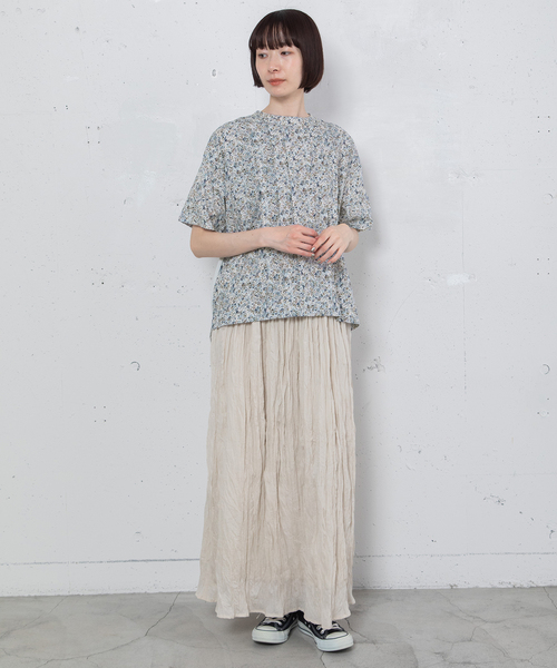 POU DOU DOU(プードゥドゥ)の「布帛使いトップス(Tシャツ/カットソー・レディース・ブラック/オフホワイト/ライトグレー・M)」の18枚目の写真