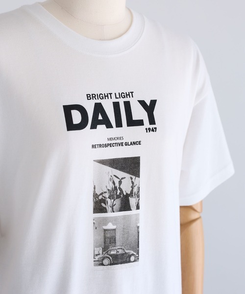 Riberry(リベリー)の「DAILY フォトプリントTシャツ(Tシャツ/カットソー・レディース・ブラック/オフホワイト・FREE)」の6枚目の写真