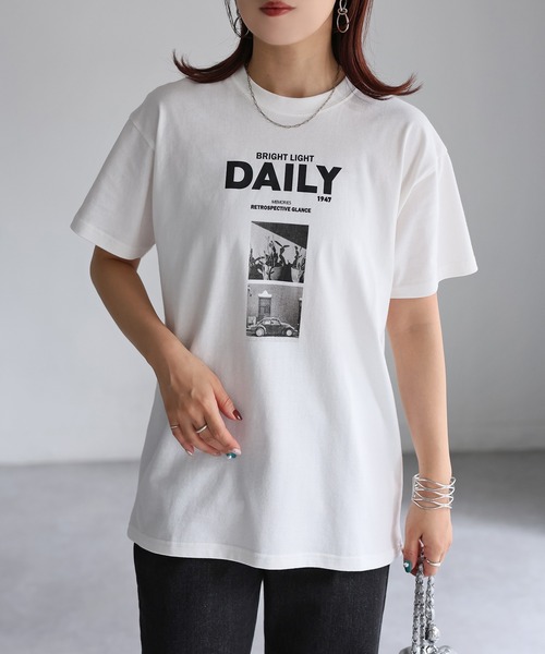 Riberry(リベリー)の「DAILY フォトプリントTシャツ(Tシャツ/カットソー・レディース・ブラック/オフホワイト・FREE)」の17枚目の写真