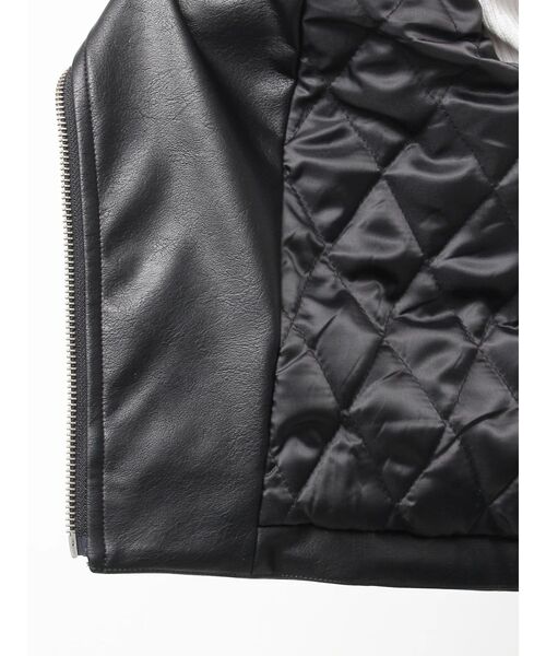 GYDA（ジェイダ）の「bijou フェイクレザーライダースジャケット（ライダースジャケット・レディース・ブラック・FREE）」の12枚目の写真