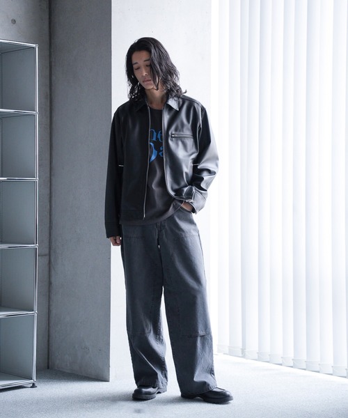 RATTLE TRAP（ラトルトラップ）の「シープナッパオーバーサイズトラッカーレザージャケット（ブルゾン・メンズ・ブラック・M/L/LL）」の4枚目の写真