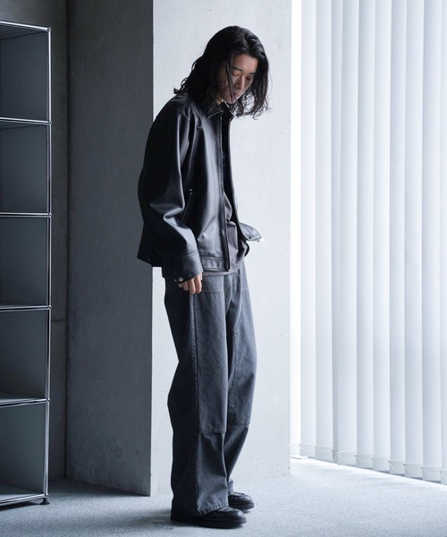 RATTLE TRAP（ラトルトラップ）の「シープナッパオーバーサイズトラッカーレザージャケット（ブルゾン・メンズ・ブラック・M/L/LL）」の5枚目の写真