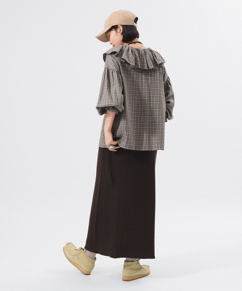 BEAMSBOY チェック フリルカラーシャツ BEAMS OUTLET｜チェック フリルカラー シャツ | Rakuten Fashion