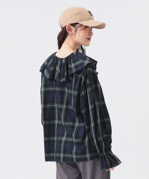 チェック フリルカラー シャツ（シャツ/ブラウス）｜BEAMS BOY