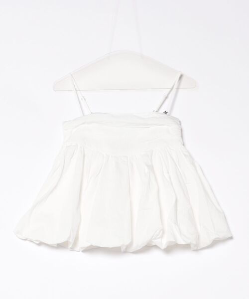 Knuth Marf(クヌースマーフ)の「Knuth Marf 2way peplum tops(キャミソール・レディース・ホワイト/ライトグリーン/ブラック・FREE)」の6枚目の写真