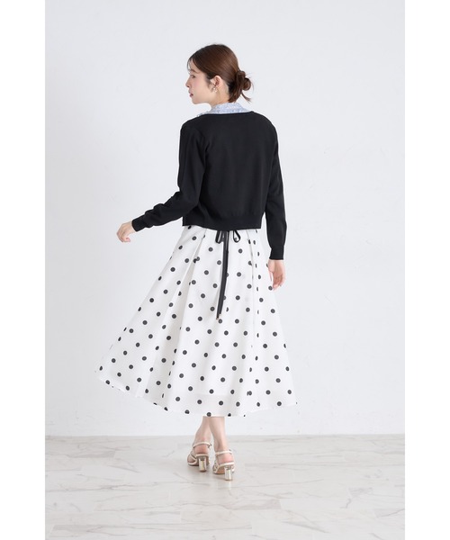 tocco closet（トッコ　クローゼット）の「ＵＶカット＆接触冷感＆ハンドウォッシュ♪超強撚パール釦カーディガン（カーディガン/ボレロ・レディース・ブラック/オフホワイト/グリーン/レッド・M）」の11枚目の写真
