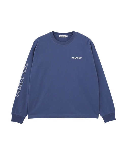 MILKFED.（ミルクフェド）の「STENCIL LOGO L/S TEE（Tシャツ/カットソー・レディース・ホワイト/ブルー/ブラック・L/M）」の3枚目の写真