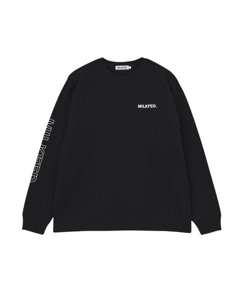 MILKFED.（ミルクフェド）の「STENCIL LOGO L/S TEE（Tシャツ/カットソー・レディース・ホワイト/ブルー/ブラック・L/M）」の2枚目の写真