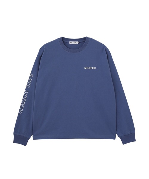 MILKFED.（ミルクフェド）の「STENCIL LOGO L/S TEE（Tシャツ/カットソー・レディース・ホワイト/ブルー/ブラック・L/M）」の4枚目の写真