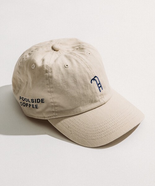 FREAK'S STORE(フリークスストア)の「別注 POOLSIDE COFFEE LOGO CAP/プールサイドコーヒー ロゴキャップ(キャップ・レディース・ネイビー/ベージュ・フリ-)」の3枚目の写真